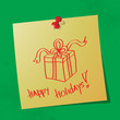 happy holidays handwritten message