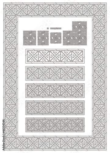 Vector: Georgian knot ornament from old temples 2010 Georgian knot ornament from old temples 2010