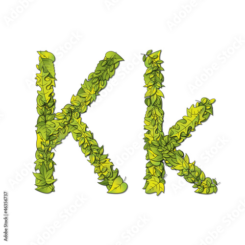 Vector: Eco Font Letter K Eco Font Letter K