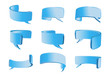 blue curved talk bubble