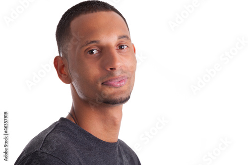Photo: Close up portrait of a young african american man Close up portrait of a young african american man
