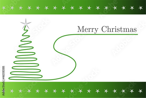 Vector: Green christmas card Green christmas card