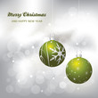 christmas card background, green and silver