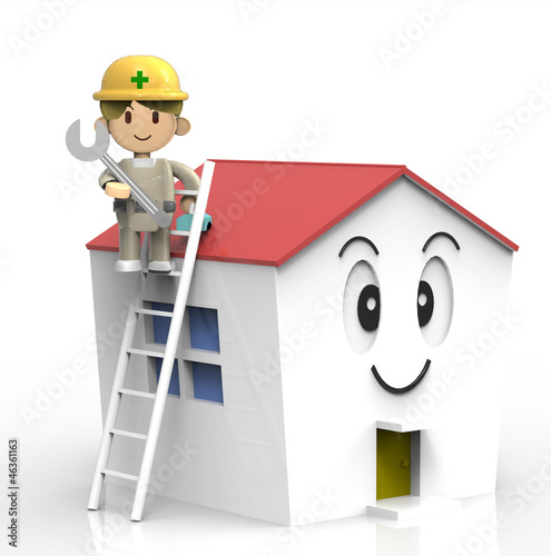 Illustration: 3D - Electric construction 3D - Electric construction