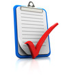 Illustration: Clipboard with checkmark Clipboard with checkmark