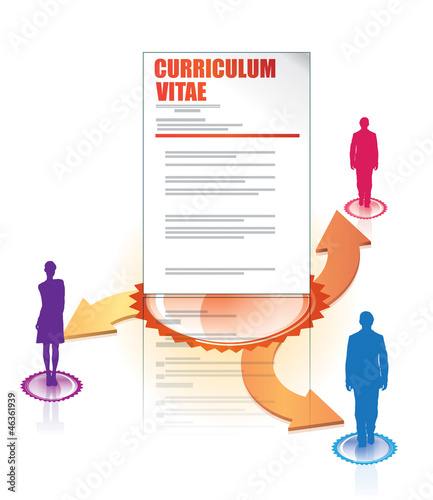 Illustration: recrutement, RH, réseaux sociaux et CV - curriculum vitae recrutement, RH, réseaux sociaux et CV - curriculum vitae