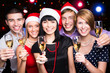 Happy friends wishing you Merry Christmas