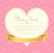 invitation vintage label vector frame pink