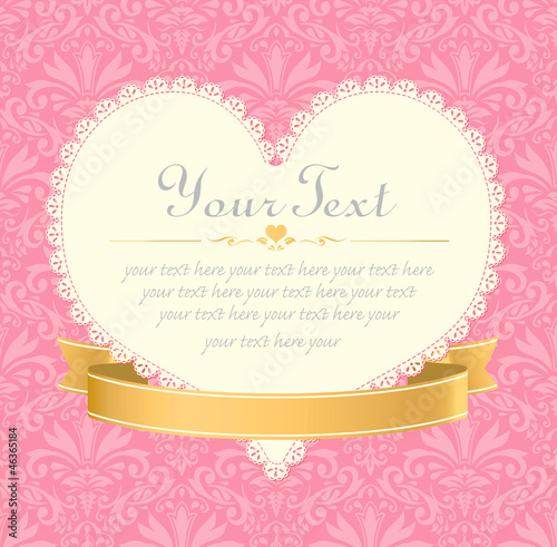 Vector: invitation vintage label vector frame pink invitation vintage label vector frame pink