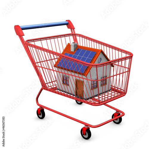 Illustration: Shopping Cart House Shopping Cart House