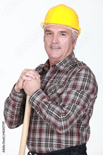 Photo: Portrait of an elderly labourer Portrait of an elderly labourer
