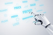 Touching virtual business, screen