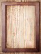 Old wooden frame on wood background