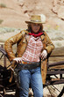 Portrait of beautiful cowgirl