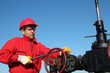 Oil Rig Valve Technician at Work