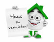 Kleines 3D Haus Grün - Haus zu vermieten!