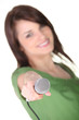 Woman with microphone