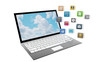 App concept with laptop