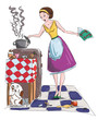 Housewife vector illustration