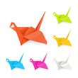 Vektor: Origami cranes Origami cranes
