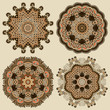 Circle ornament, ornamental round lace collection