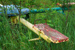 Old neglected playground equipment.