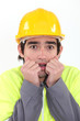 A frightened tradesman