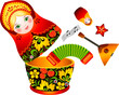 Russian opened tradition matryoshka doll