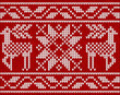 Christmas vector background with embroidery "Deers"