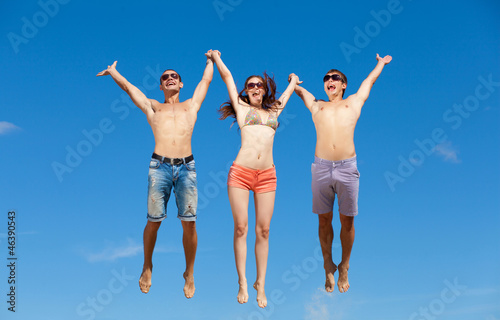 Photo: Group Of Friends Having Fun On Summer Beach Group Of Friends Having Fun On Summer Beach