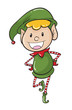a boy in green joker dress