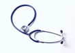 A stethoscope on the white background