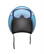 Protective helmet and ski sport goggles