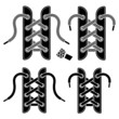 vector shoe lace symbols
