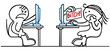 Vector: figur cyber-mobbing figur cyber-mobbing