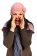 Photo: Happy woman shouting Happy woman shouting