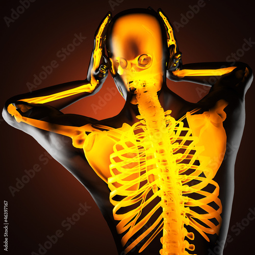 Illustration: human radiography scan human radiography scan