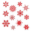 Set Eiskristall Schneeflocke Weihnachten Winter