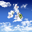 Illustration: carte en nuage carte en nuage