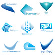 set of abstract business & technology icons