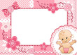 Vector: Pink baby frame. Pink baby frame.