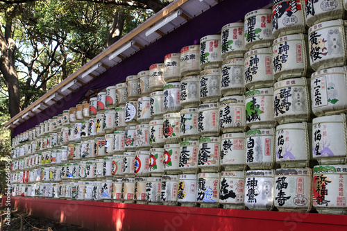 Photo: Sake barrels in Tokyo Sake barrels in Tokyo