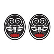 Collection of two different maori style faces