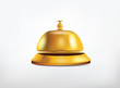 Reception Golden Bell Isolated on White