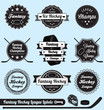 Vector Set: Vintage Fantasy Hockey League Labels