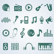 Vector set of music icons