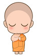 Buddhist Monk cartoon