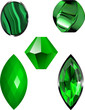 Malachite and Emerald Green Vector Illustrations