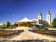 The altar in the square and church in Medjugorje