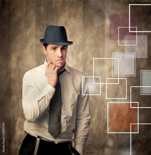 Photo: young man undecided young man undecided